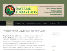 Tablet Screenshot of daybreakturkeycalls.com